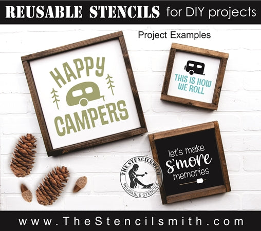 7616 - camping minis - The Stencilsmith