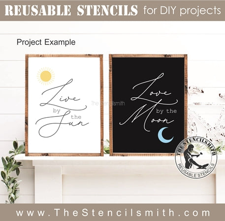 7618 - Live by the sun Love by the moon - 2pc set - The Stencilsmith