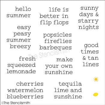 7634 - Summer phrases - The Stencilsmith