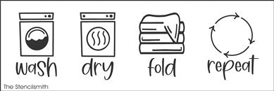 7639 - Wash Dry Fold Repeat - The Stencilsmith