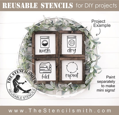 7639 - Wash Dry Fold Repeat - The Stencilsmith