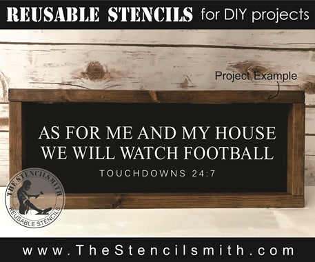 7683 - As for me and my house Football - The Stencilsmith