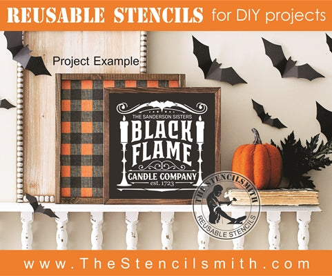 7693 - Sanderson Sisters Black Flame Candle Co - The Stencilsmith