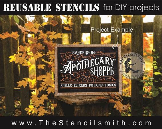 7716 - Sanderson Apothecary Shoppe - The Stencilsmith