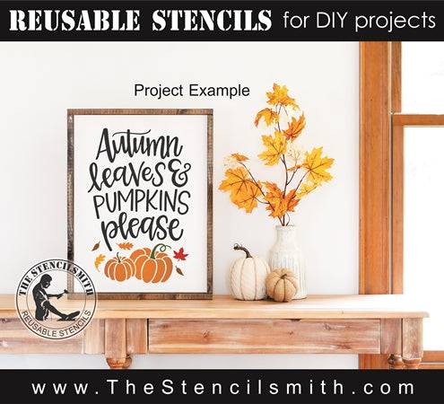 7739 - autumn leaves & pumpkins please - The Stencilsmith