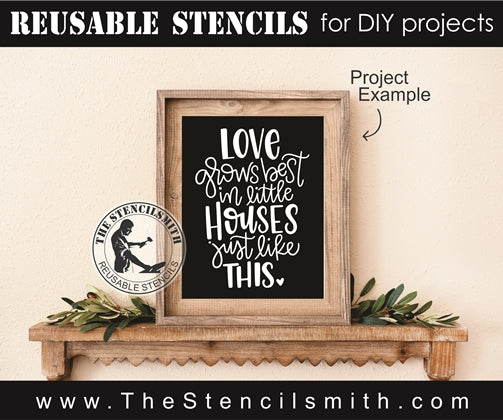7745 - love grows best in little - The Stencilsmith