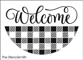7766 - Welcome (small checks) - The Stencilsmith