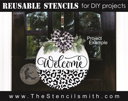 7793 - Welcome (leopard) - The Stencilsmith