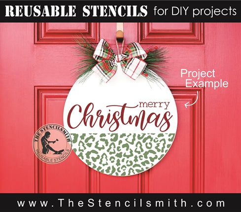 7798 - Merry Christmas (leopard) - The Stencilsmith