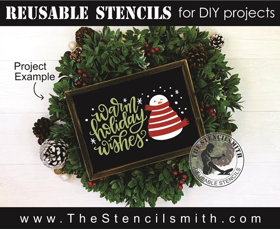 7806 - warm holiday wishes - The Stencilsmith