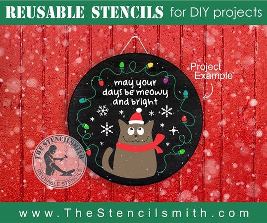 7828 - may your days be meowy and bright - The Stencilsmith