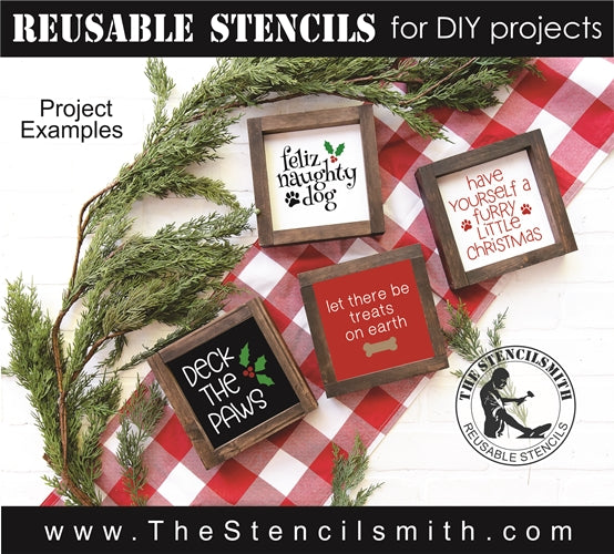 7844 - Dog Christmas minis - The Stencilsmith