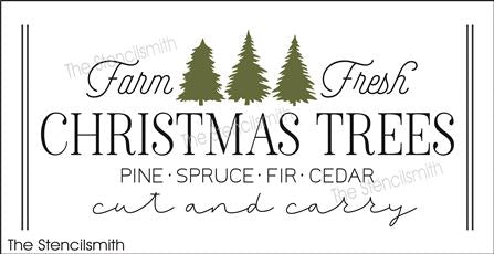 7874 - farm fresh Christmas Trees - The Stencilsmith