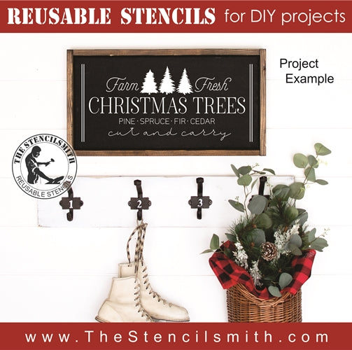 7874 - farm fresh Christmas Trees - The Stencilsmith