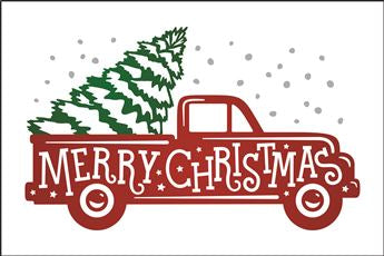 7895 - Merry Christmas (truck) - The Stencilsmith