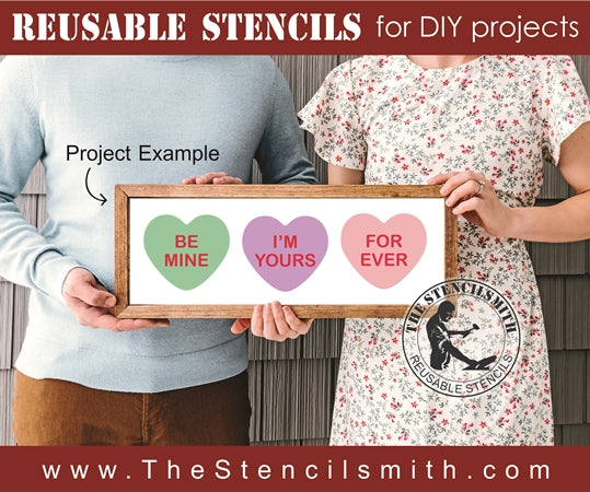7927 - Conversation Hearts (2pc set) - The Stencilsmith