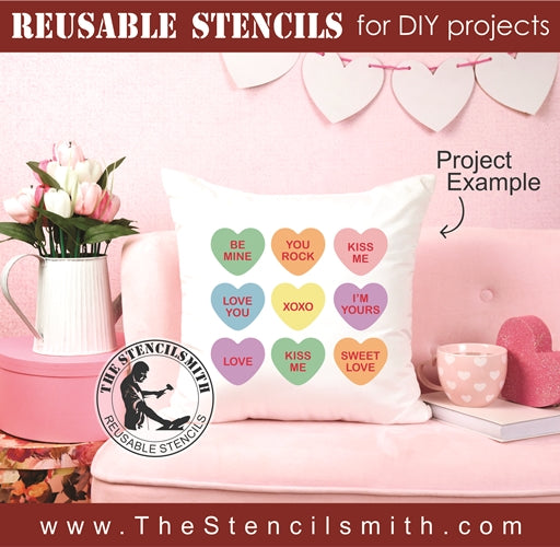 7927 - Conversation Hearts (2pc set) - The Stencilsmith