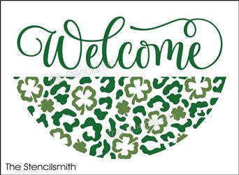 7934 - Welcome (shamrock leopard) - The Stencilsmith