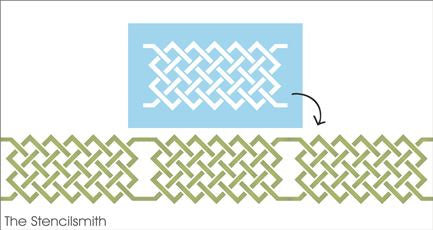 7944 - repeating celtic knotwork - The Stencilsmith
