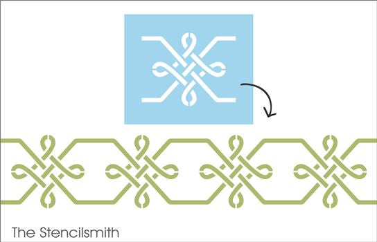 7946 - repeating celtic knotwork - The Stencilsmith