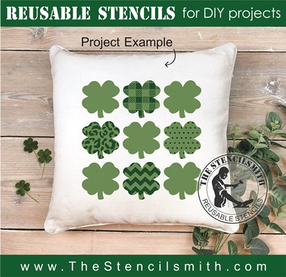 7953 - decorative clovers - The Stencilsmith