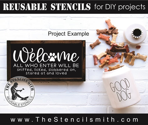 7971 - Welcome all who enter will be sniffed - The Stencilsmith