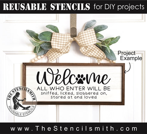 7971 - Welcome all who enter will be sniffed - The Stencilsmith