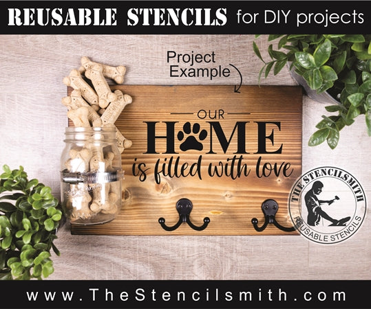 7985 - our home is filled with love and hair - The Stencilsmith