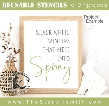 8011 - silver white winters that melt - The Stencilsmith