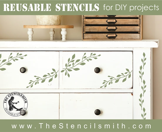8016 - decorative branches - The Stencilsmith