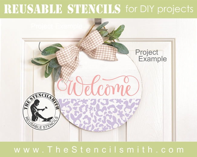 8029 - Welcome (bunny / carrot leopard) - The Stencilsmith