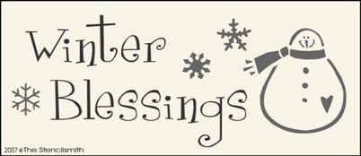 Winter Blessings - B - The Stencilsmith