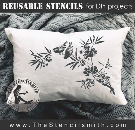 8036 - bird branch - The Stencilsmith