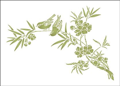 8036 - bird branch - The Stencilsmith