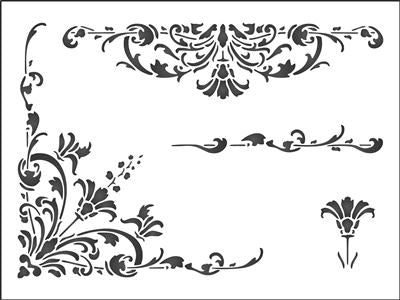 8037 - decorative borders - The Stencilsmith