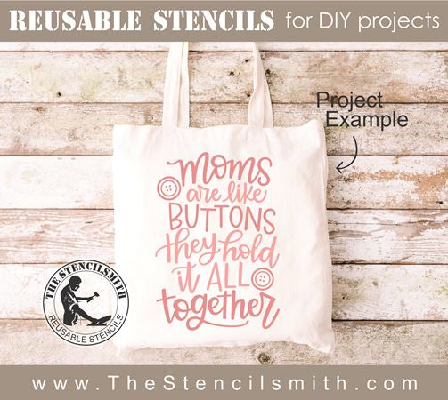 8049 - moms are like buttons - The Stencilsmith