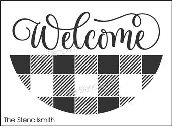 8052 - Welcome (large checks) - The Stencilsmith