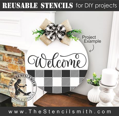 8052 - Welcome (large checks) - The Stencilsmith