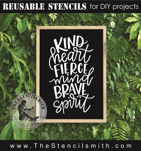 8075 - kind heart fierce mind - The Stencilsmith