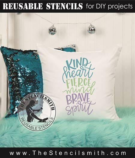 8075 - kind heart fierce mind - The Stencilsmith