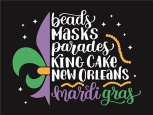 8083 - beads masks parades - The Stencilsmith