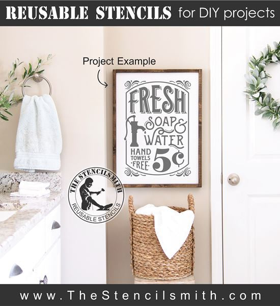 8091 - Fresh soap & water - The Stencilsmith