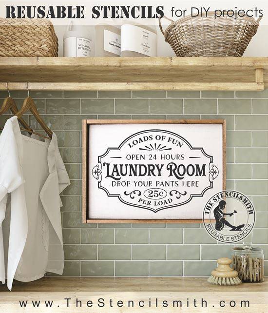 8093 - Laundry Room - The Stencilsmith