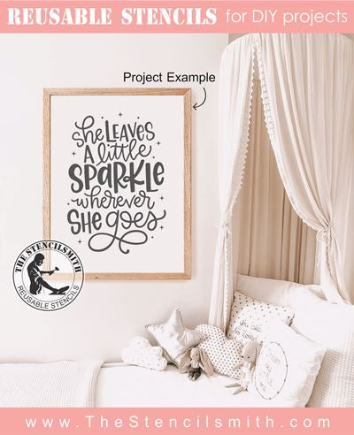 8094 - she leaves a little sparkle - The Stencilsmith
