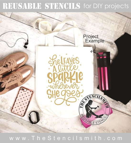 8094 - she leaves a little sparkle - The Stencilsmith