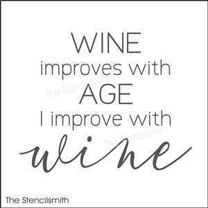 8119 - wine improves with age - The Stencilsmith