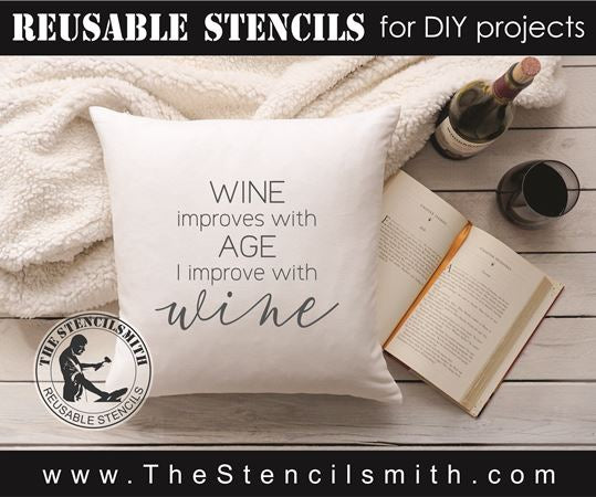 8119 - wine improves with age - The Stencilsmith