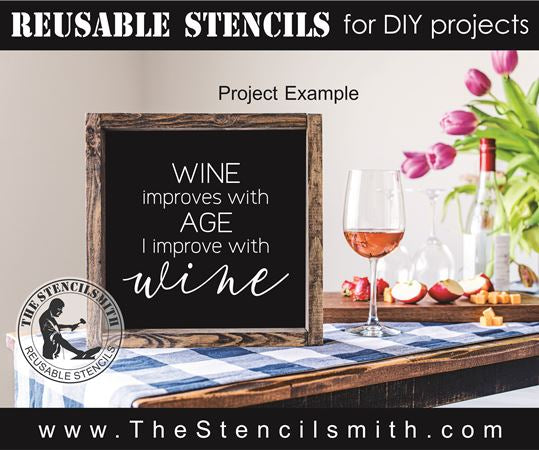 8119 - wine improves with age - The Stencilsmith