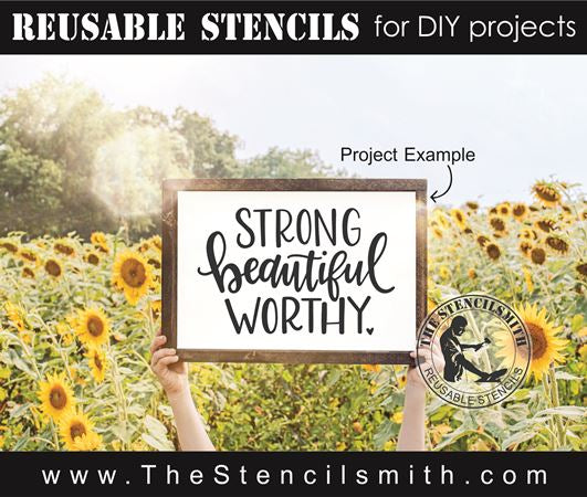 8120 - strong beautiful worthy - The Stencilsmith