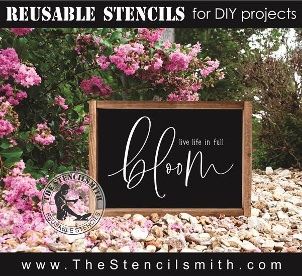 8127 - live life in full bloom - The Stencilsmith